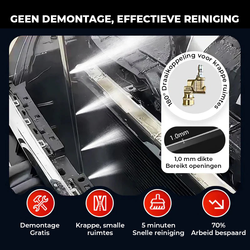 Efficiënt reinigingsgereedschap zonder verwijdering