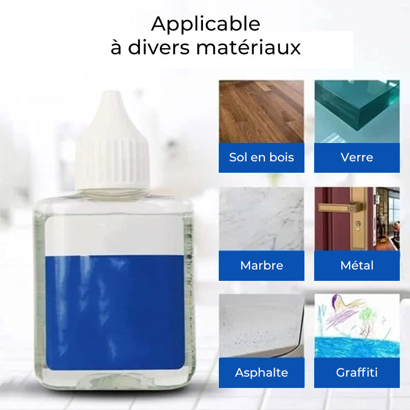 Dissolvant d'adhésif magique