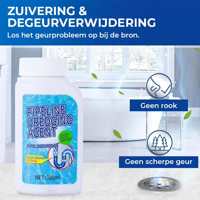 Krachtig pijpbaggermiddel