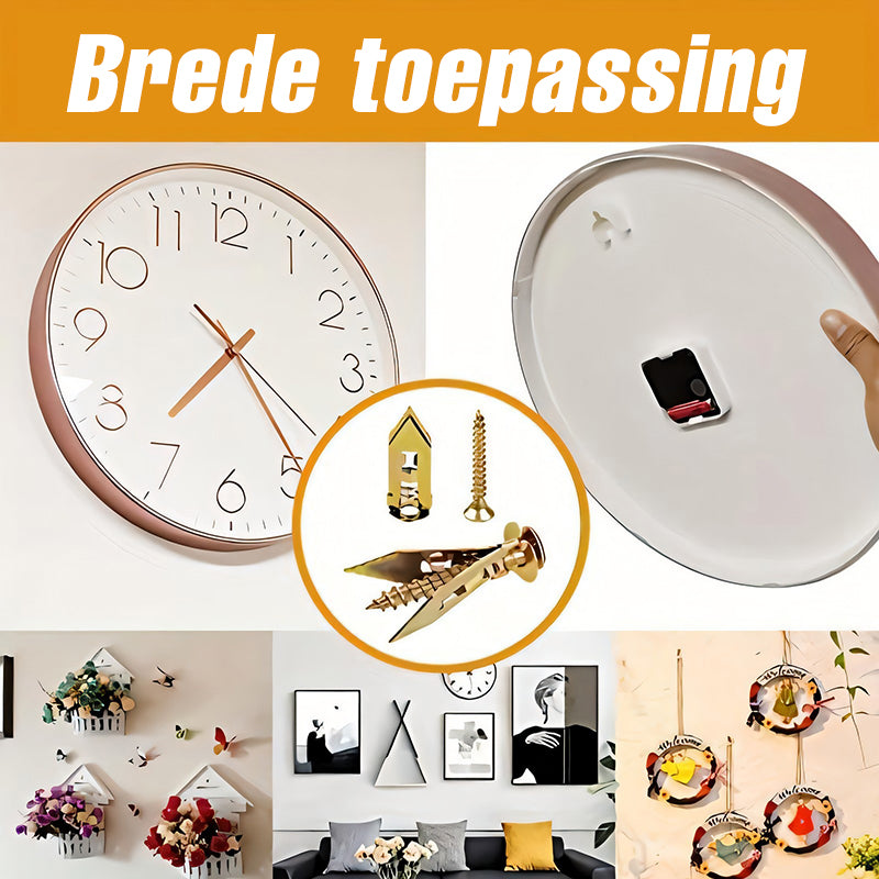 Gipsplaat Expansieankers + Hoge Sterkte Zinken Schroeven Kit (Verpakking van 100)