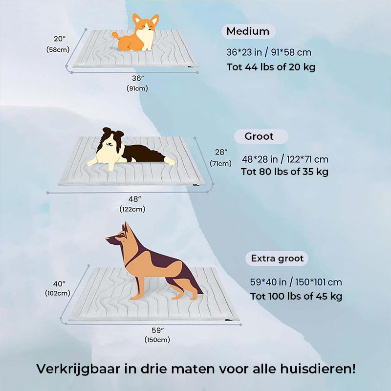 Omkeerbare koelmat voor huisdieren