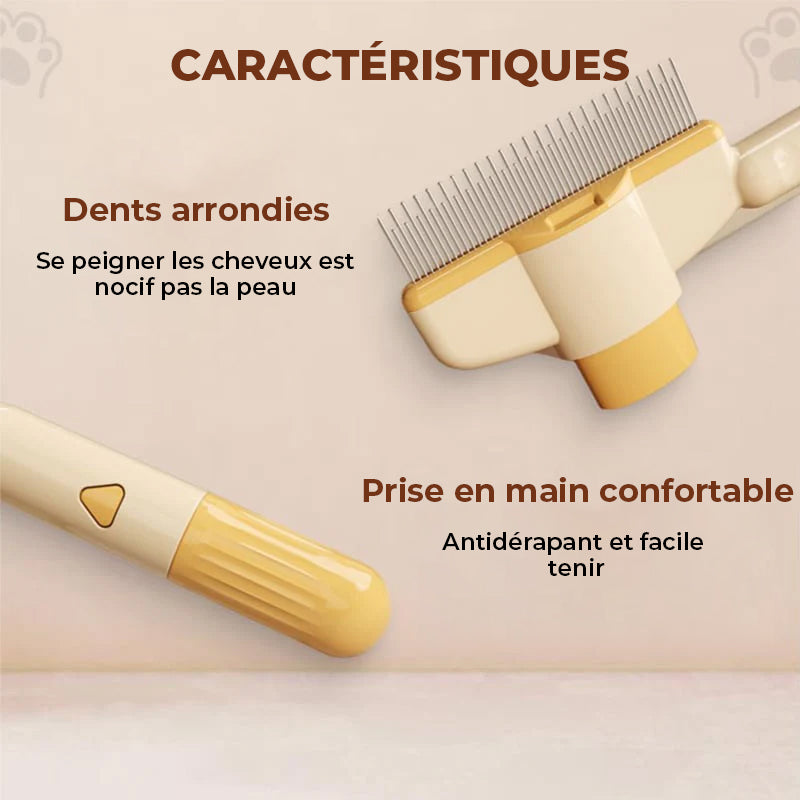Brosse de Toilettage Autonettoyante pour Animaux