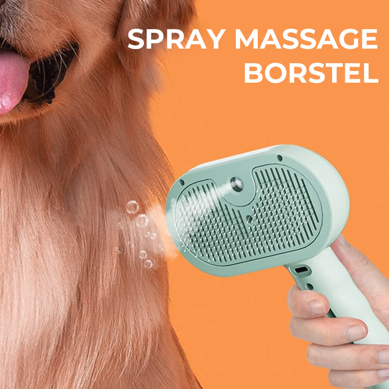 Kam voor ontharing met spray voor huisdieren