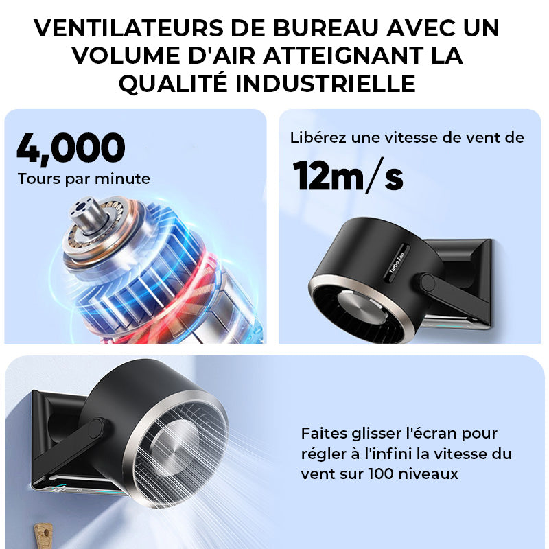 Ventilateur de bureau tactile intelligent à écran numérique