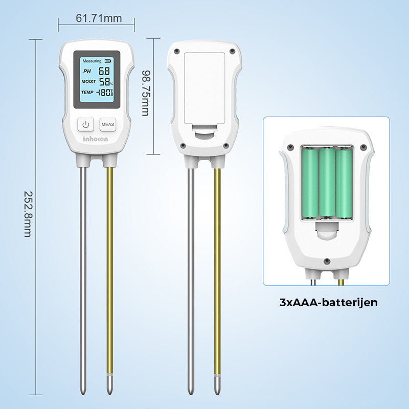 3-in-1 Digitale Plantengrond Vochtmeter