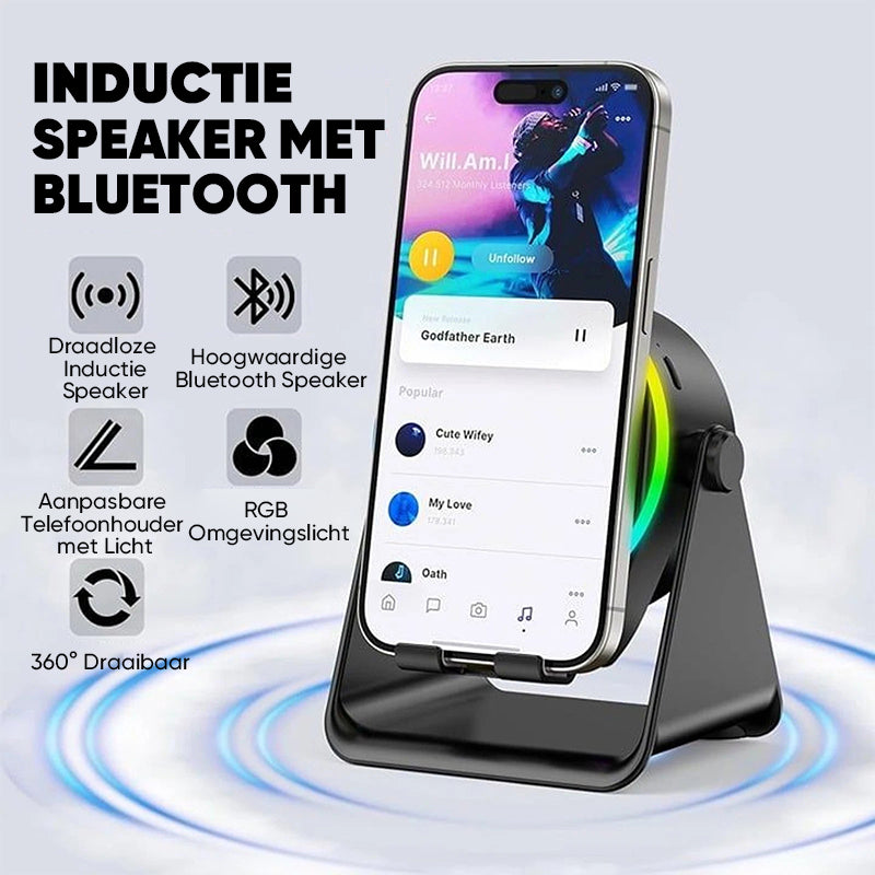4-in-1 360° Draaibare Bluetooth Speakerstandaard
