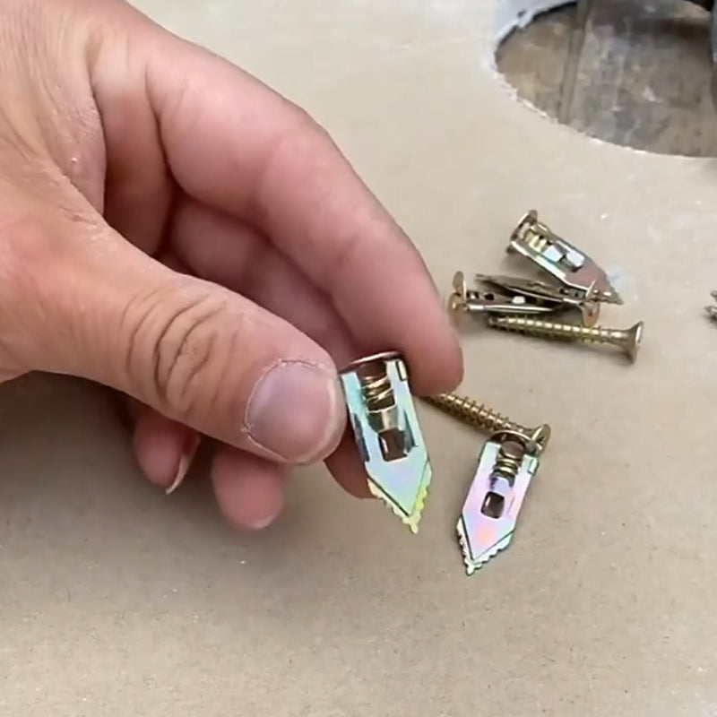 Gipsplaat Expansieankers + Hoge Sterkte Zinken Schroeven Kit (Verpakking van 100)