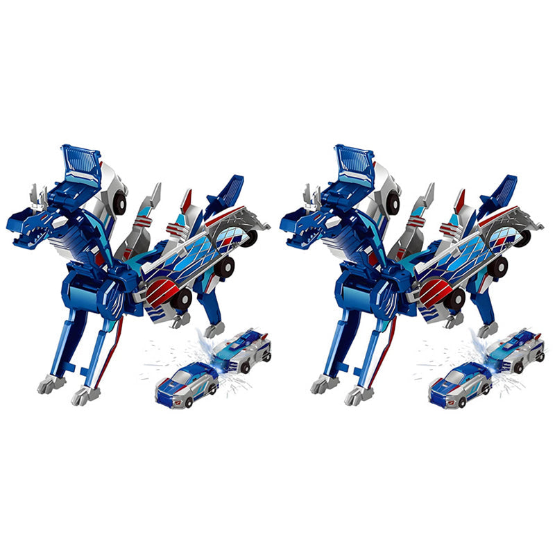 2-in-1 magnetische auto's die transformeren in vliegende draak en eenhoorn