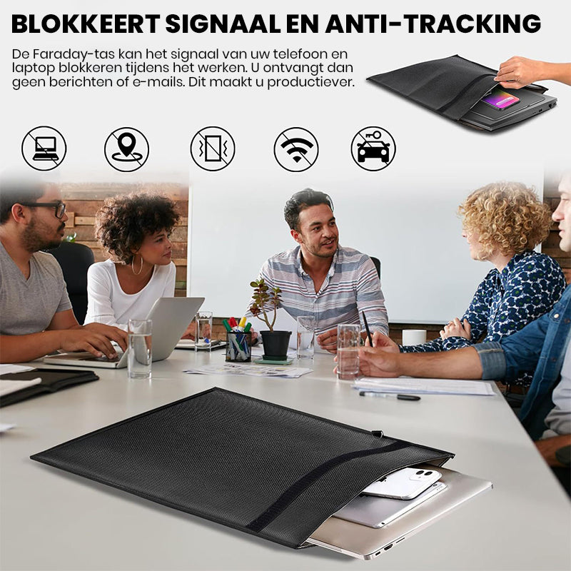 5-delige RFID-blokkeringstasset – antidiefstal, anti-tracking, waterdicht en brandwerend