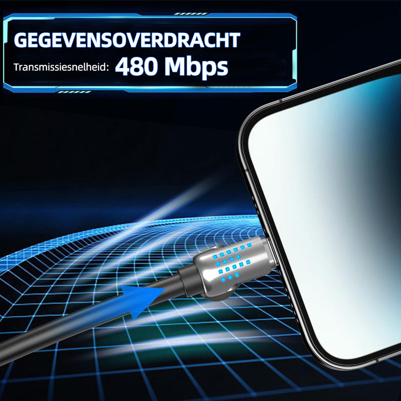 240W 4-in-1 USB-C snellaadkabel