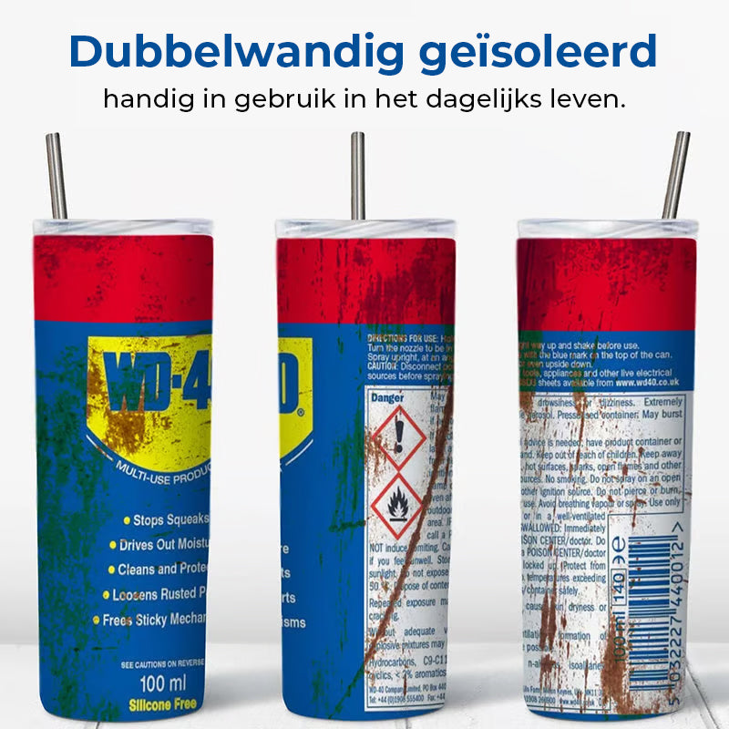 Thermosbeker met vuil patroon