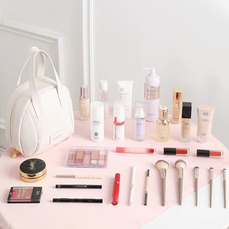 Meerlaagse schelpvormige cosmetische tas