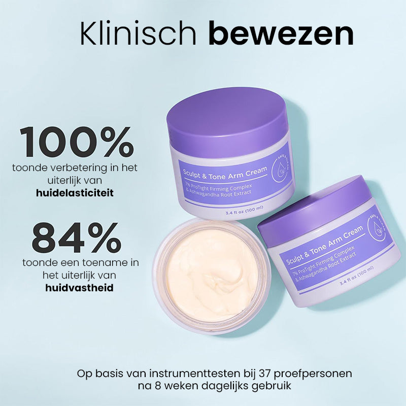 Armcrème voor vormgeving en toning