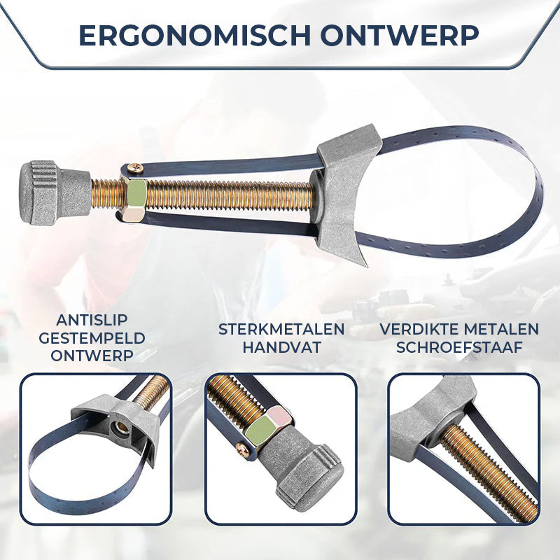 Auto Diameter Verstelbare Oliefilter Verwijderingsband Sleutel Gereedschap