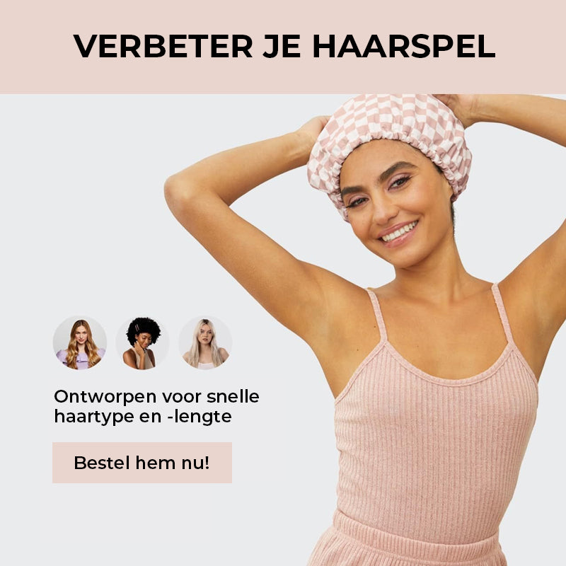 Luxe douchekap met satijnen voering