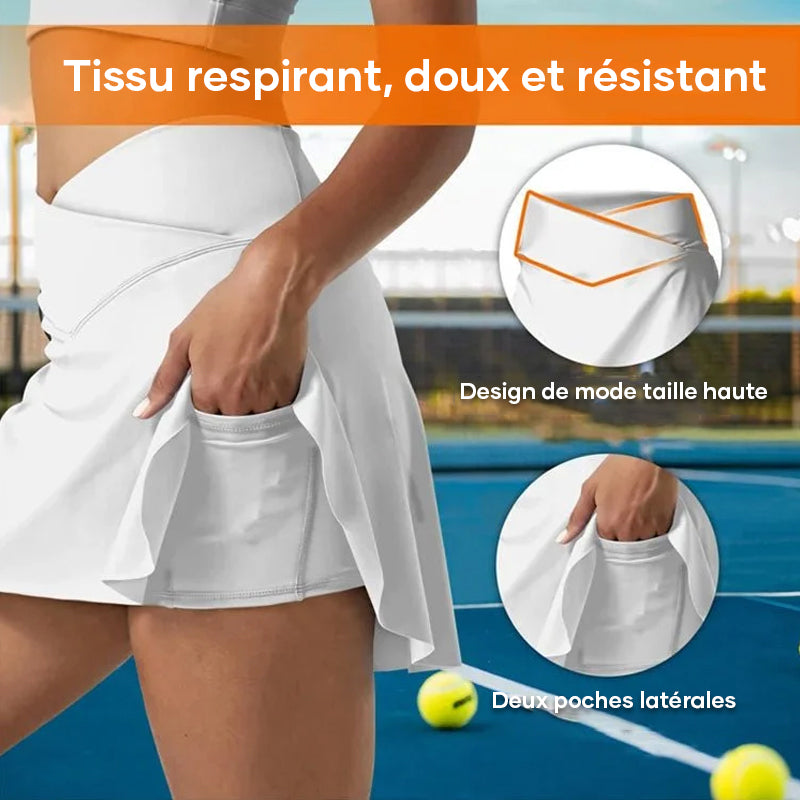 Pantalons-jupes de tennis à séchage rapide pour femmes avec poches
