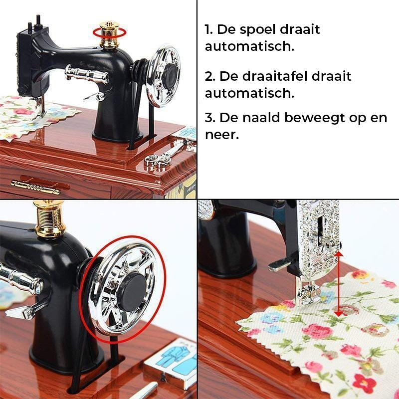 Mini-muziekdoos voor naaimachine