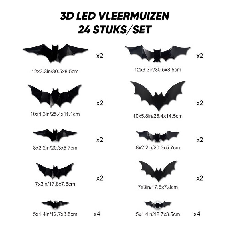 3D Vleermuisontwerp LED-decoratie