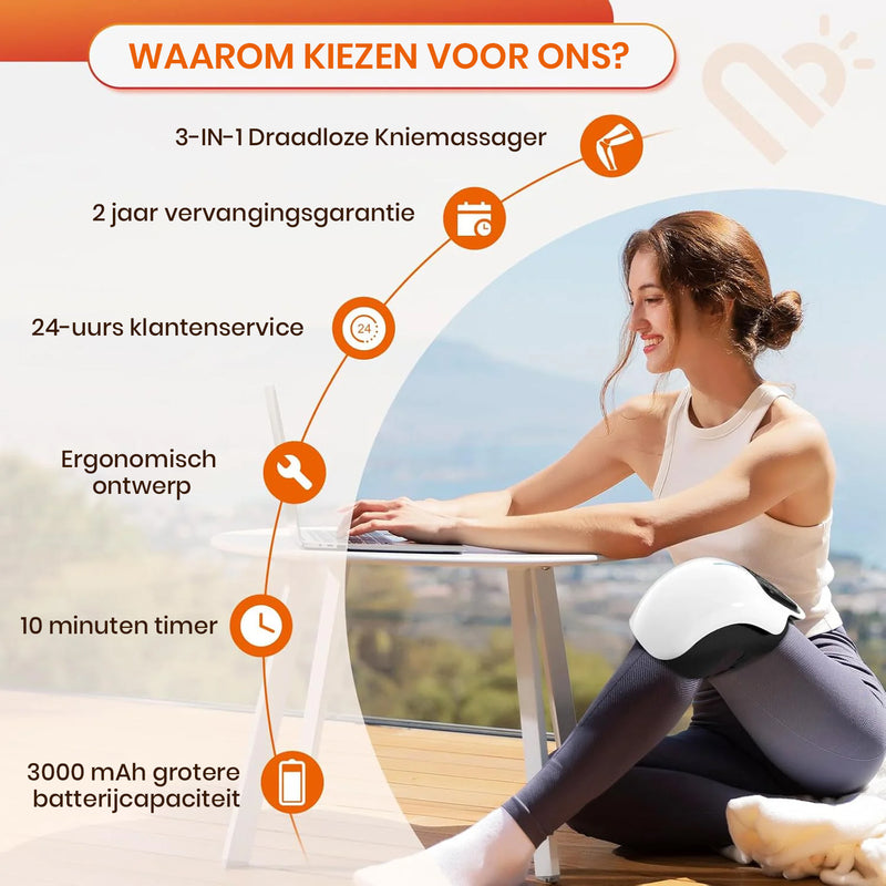 3-in-1 draadloze kniemassager