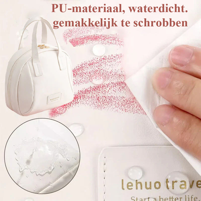 Meerlaagse schelpvormige cosmetische tas