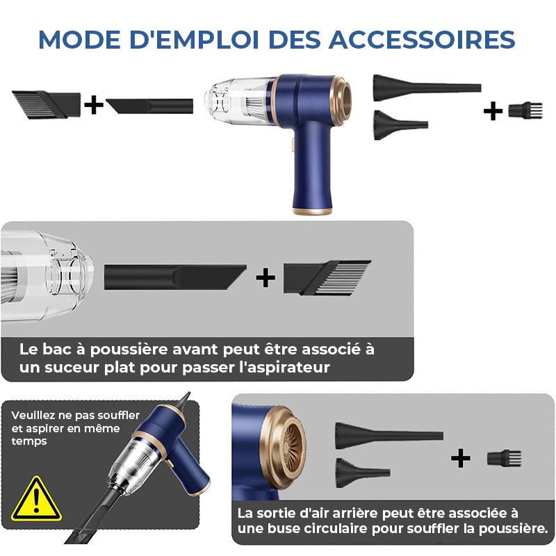 Aspirateur portable sans fil pour voiture et maison
