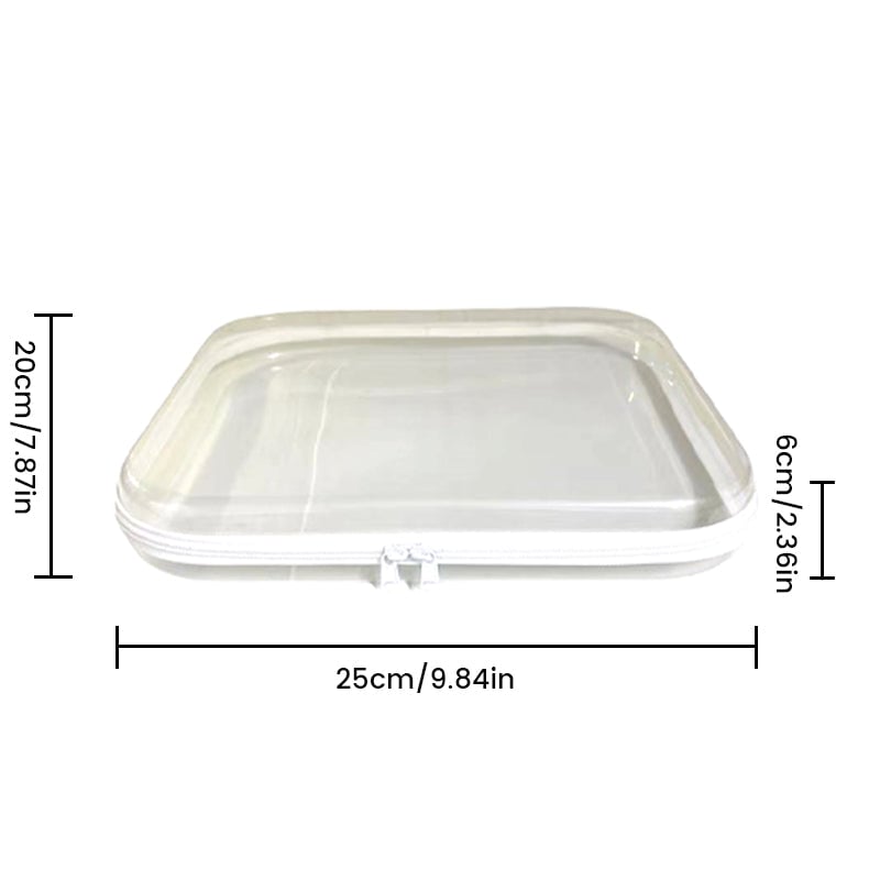 Sac de rangement transparent à fermeture éclair pour vêtements