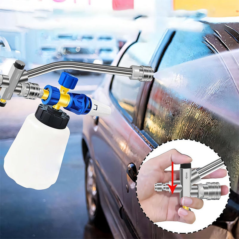 Améliorez votre expérience de lavage de voiture - Accessoire à double connecteur pour canon à mousse