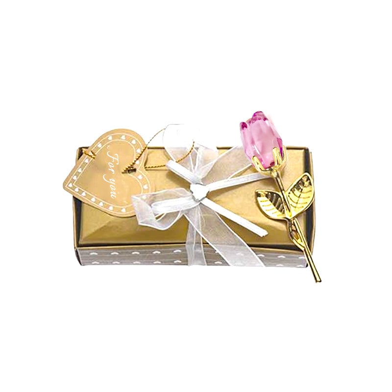 Kunstmatige rozentak met kristallen bloem