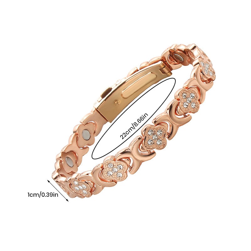 Bloem koperen armband