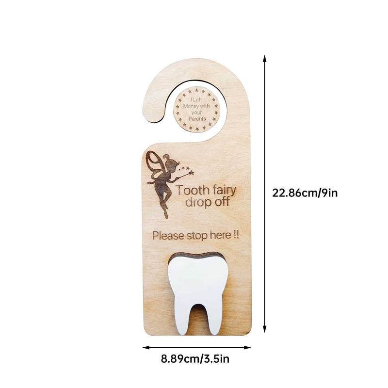 Houten tandenfee deurhanger