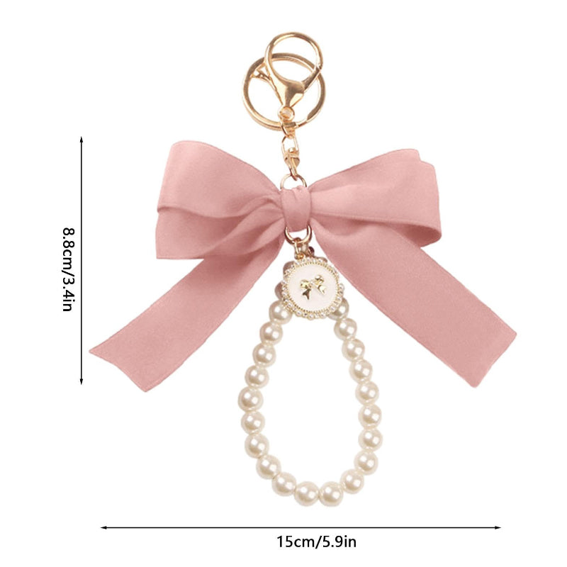 Porte-clés avec bracelet décoré de fausses perles
