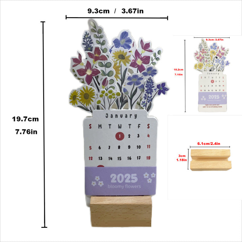 2025 bloeiende bloemen bureaukalender