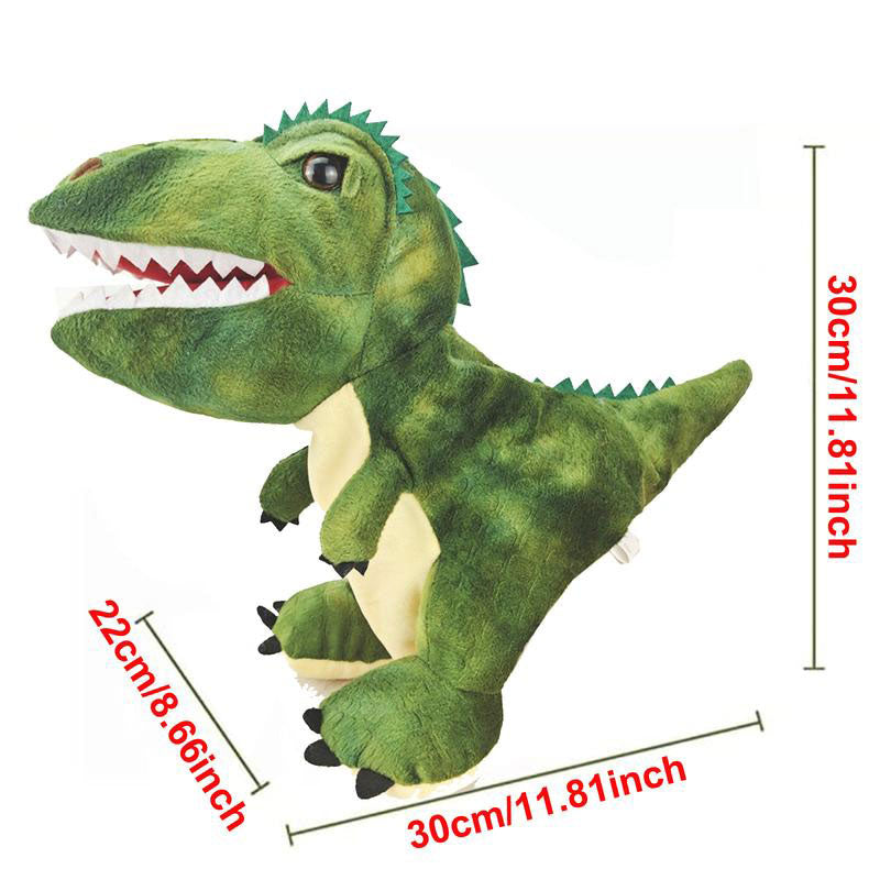 Pluche dinosaurushandpoppen