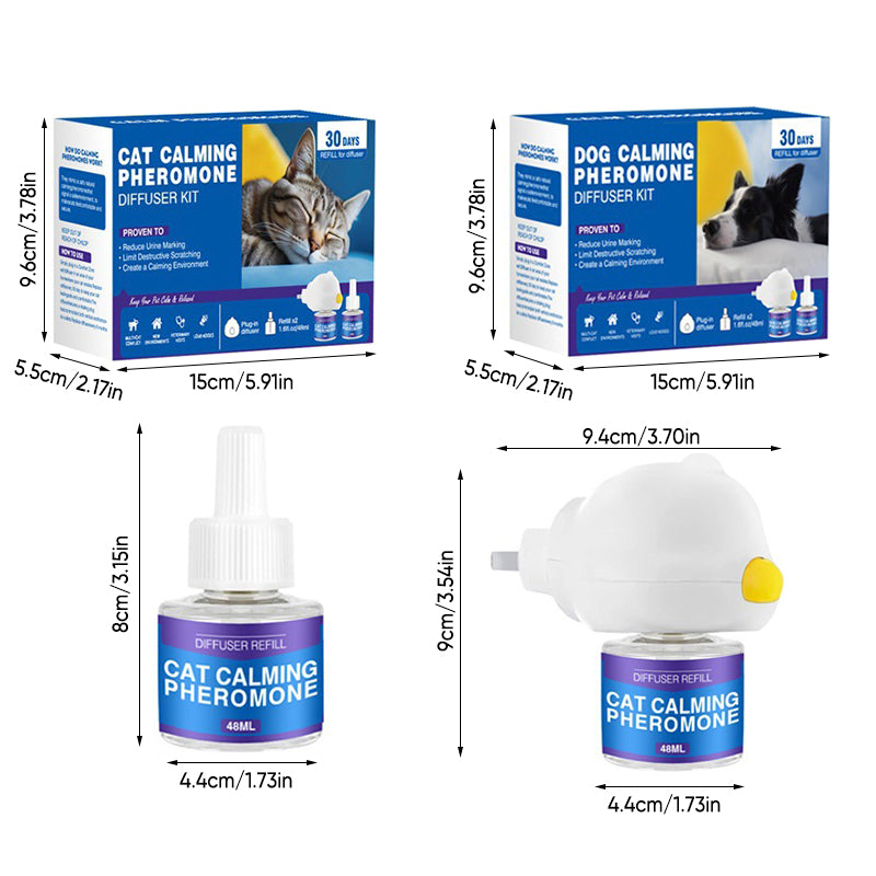 Kalmerende feromonenverspreiderset voor huisdieren (versies voor katten en honden)