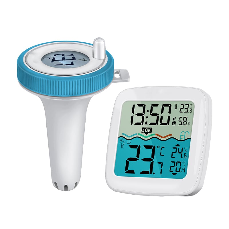 Drijvende Draadloze Zwembad Thermometer met Groot Display & 150m Bereik - Perfect voor Elke Pool