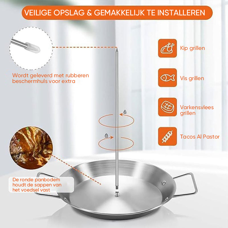 Roestvrijstalen verticale schroefgrill