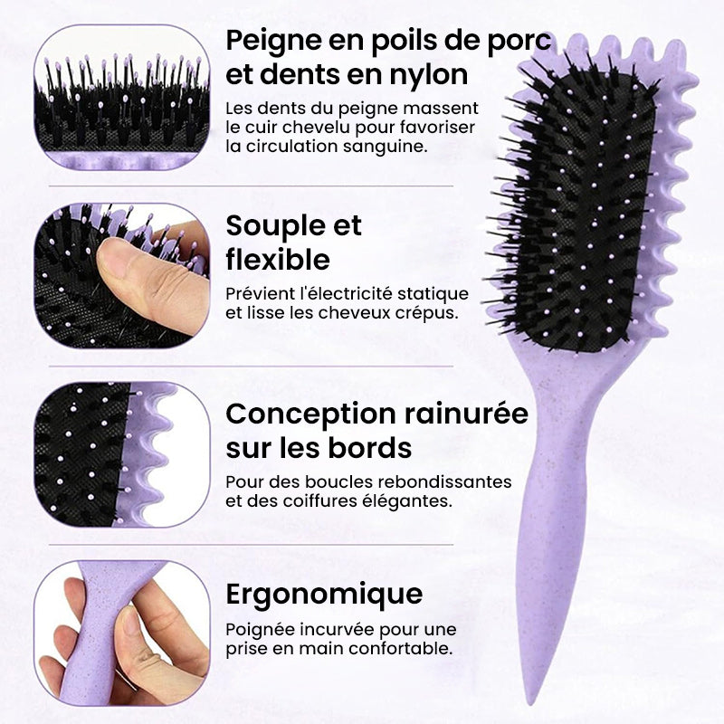 Brosse à cheveux bouclés