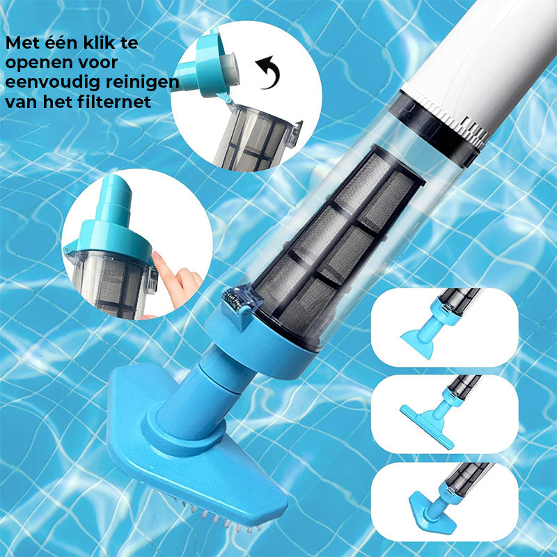 3-in-1 draadloze, oplaadbare, krachtige zwembadstofzuiger