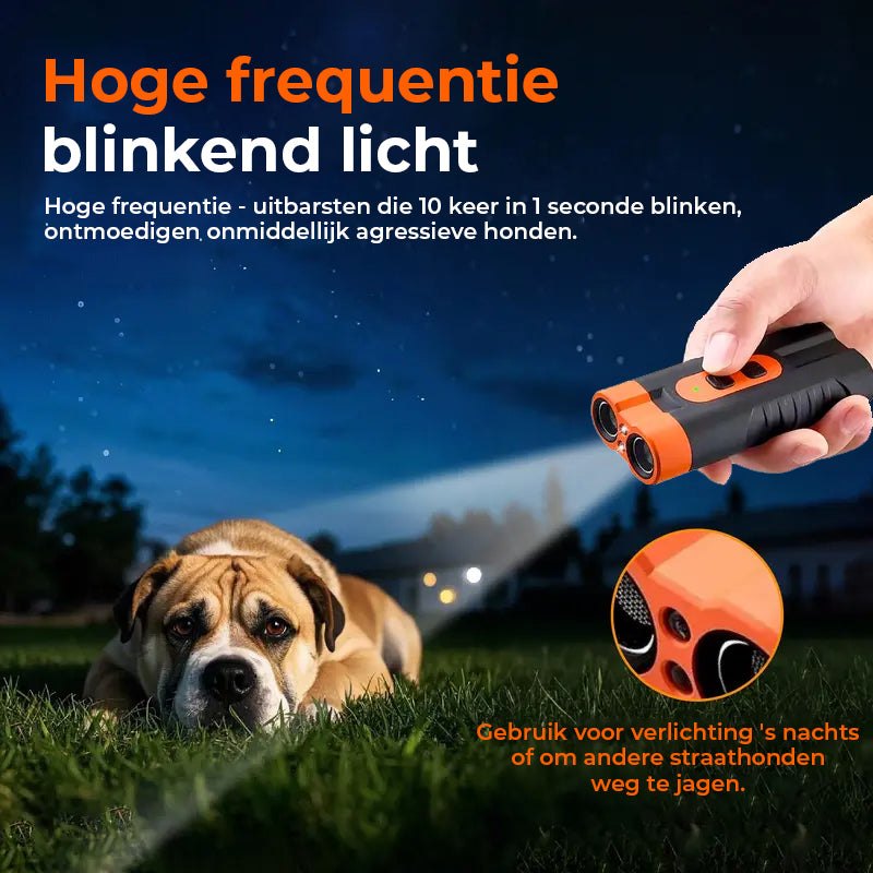 Krachtige ultrasone hondenafweer met dubbele kern