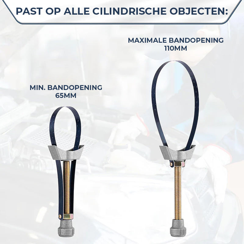 Auto Diameter Verstelbare Oliefilter Verwijderingsband Sleutel Gereedschap