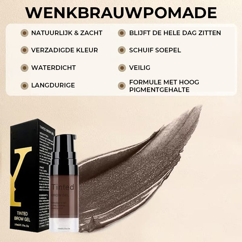 Langhoudende waterdichte getinte wenkbrauwgel