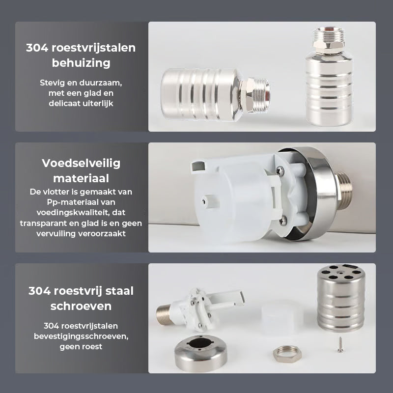 304 roestvrij staal volledig automatische mini drijvende kogelkraan