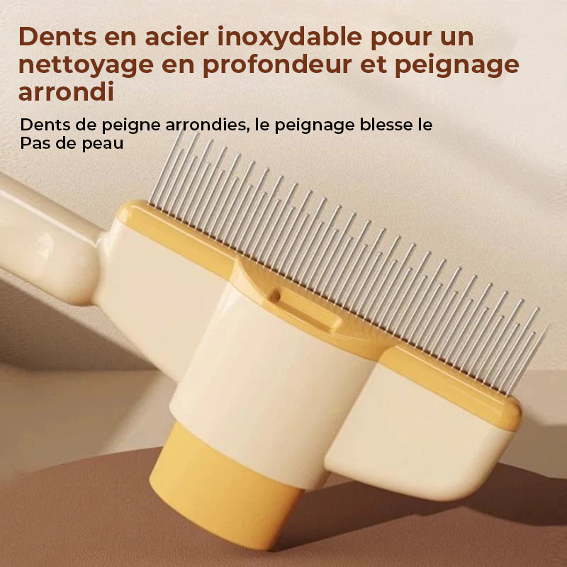 Brosse de Toilettage Autonettoyante pour Animaux