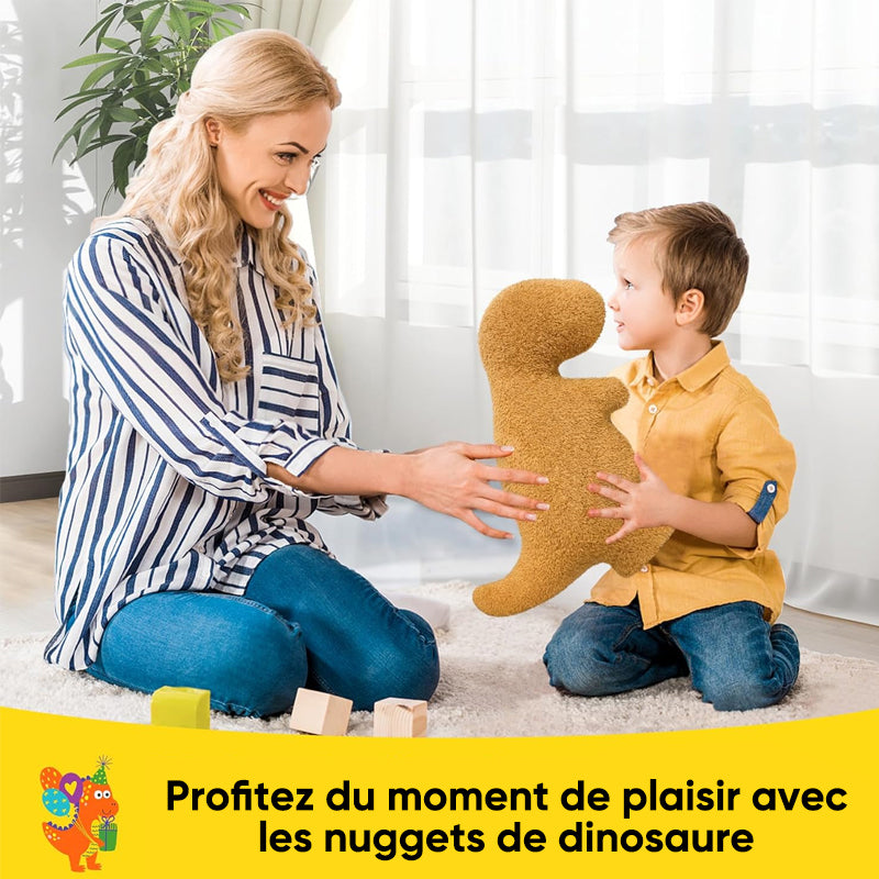 Coussin en peluche dinosaure