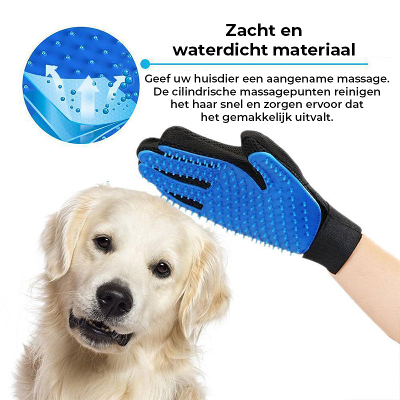 Hoogwaardige verzorgingshandschoen voor honden en katten