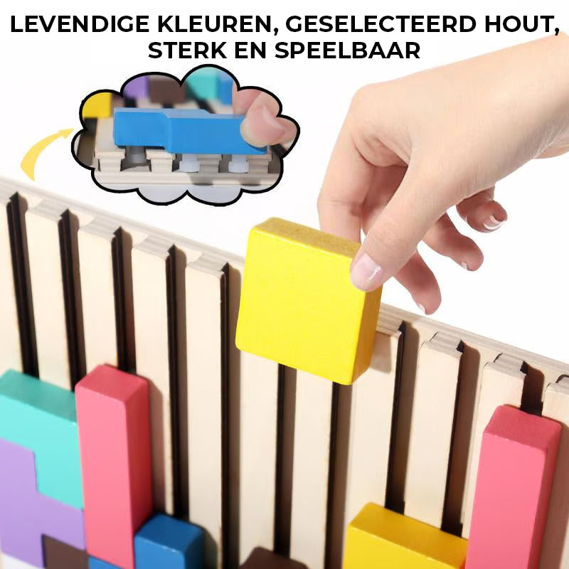 Houten Stapel Puzzelset