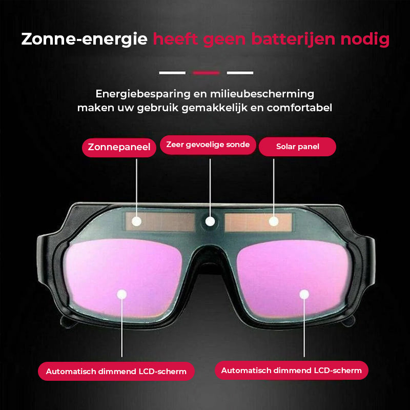 Automatisch verduisterende lasbril
