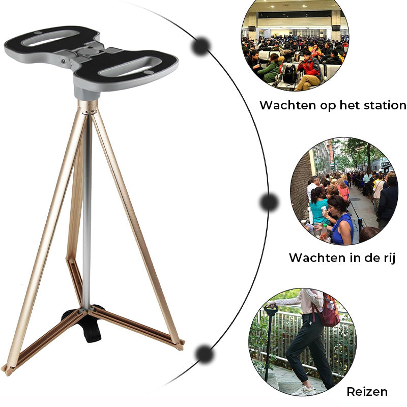2-in-1 opvouwbare wandelriet met stoel
