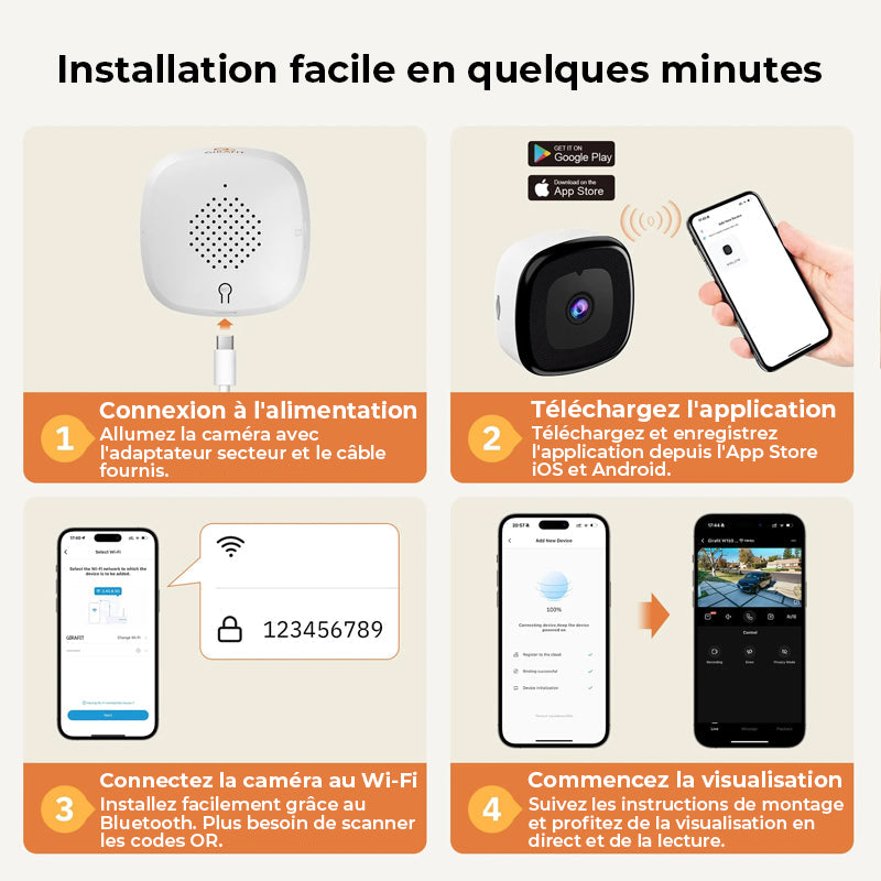 Caméra de fenêtre Wi-Fi