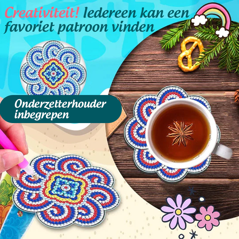 Diamond Craft Onderzetter Diamond Painted Onderzetter (Mandala)